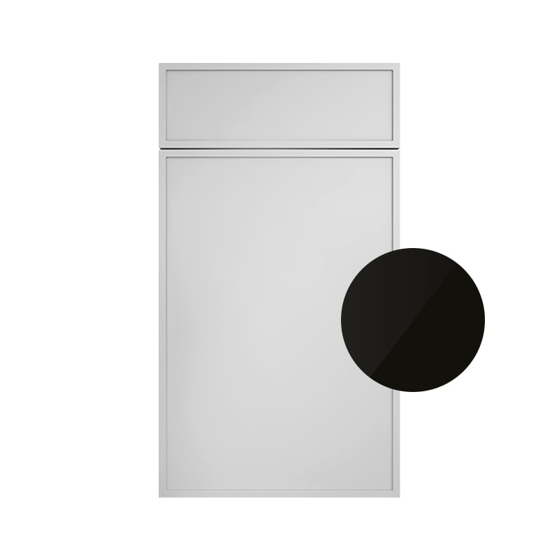 Vilo Black Gloss Finish Kitchen Doors - Smart Kitchen Doors